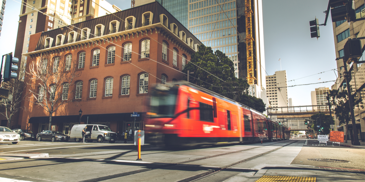 Red Trolley downtown San Diego