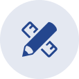Pencil and ruler icon
