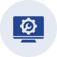 Computer with a wrench icon